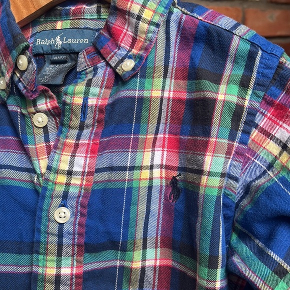 Ralph Lauren Boys Plaid Flannel Button Down size 4T - Picture 2 of 3